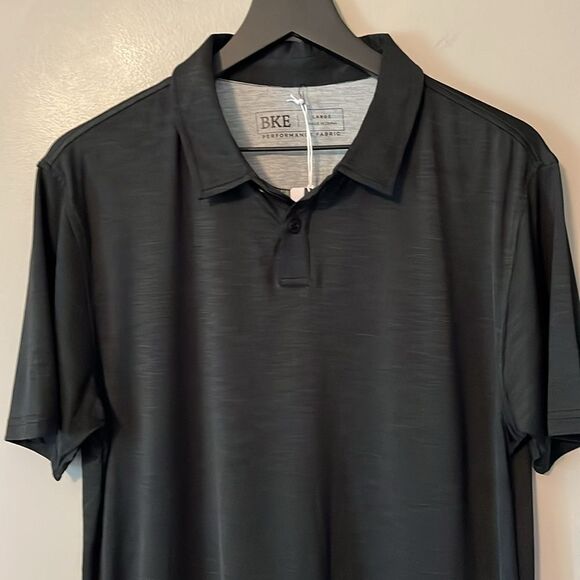 New! BKE Kezar Performance Polo Shirt Black Size Large NWT - Picture 5 of 13